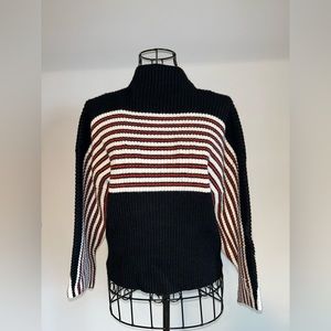 Black striped sweater